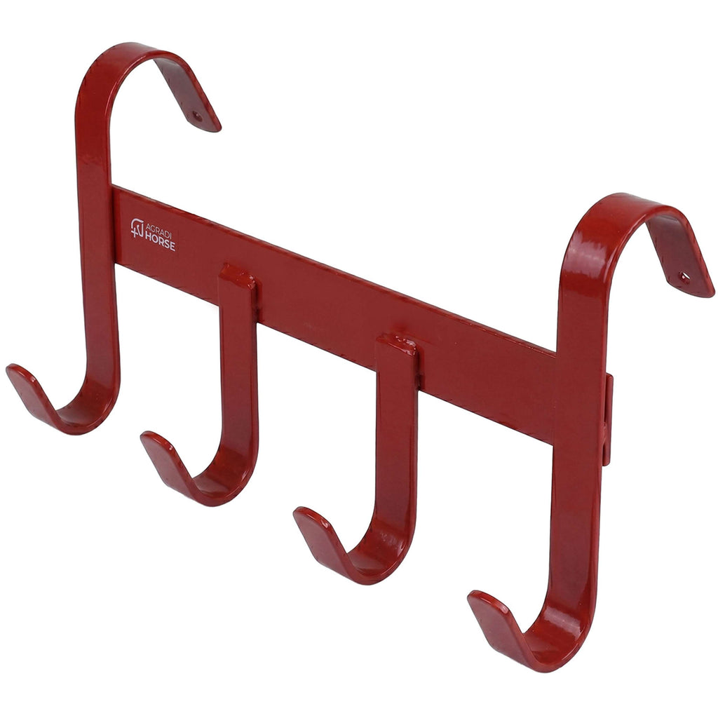 Agradi Horse Trensenhalter mit 4 Haken Rot