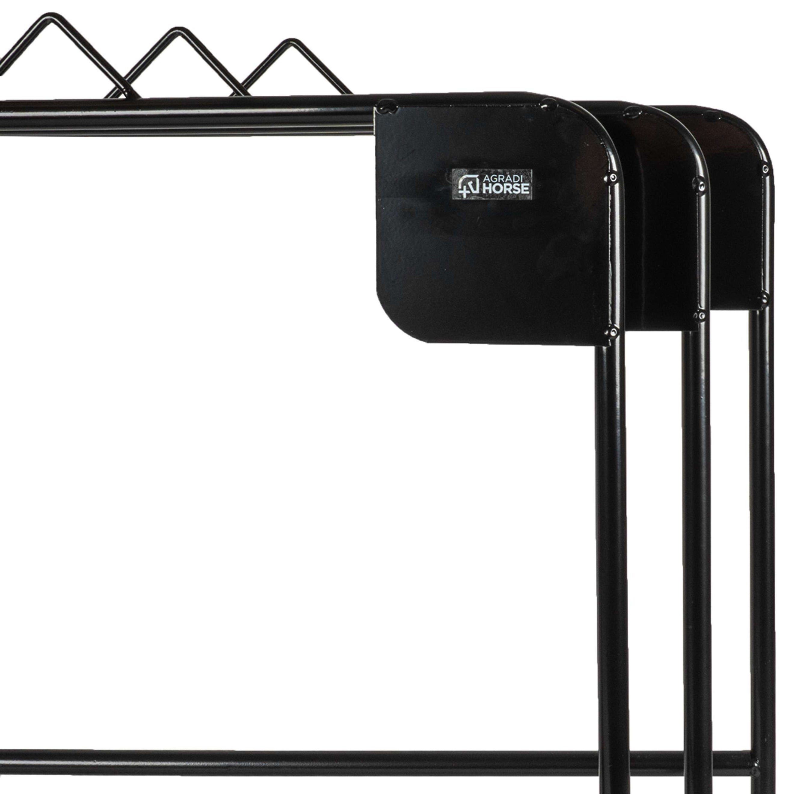 Agradi Horse Deckenhalter für 3 Decken Metall XH Schwarz Agradi Horse Deckenhalter für 3 Decken Metall XH Schwarz
