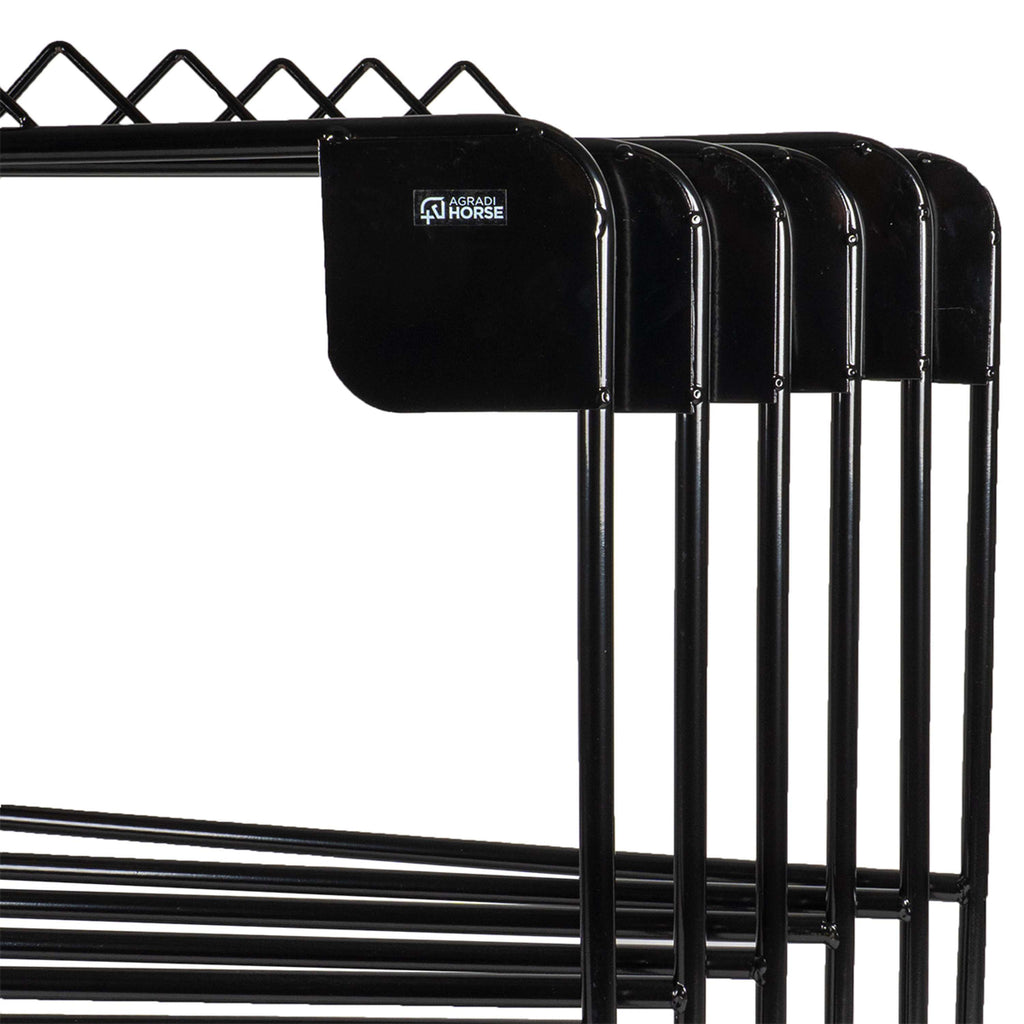 Agradi Horse Deckenhalter für 6 Decken Metall XH Schwarz