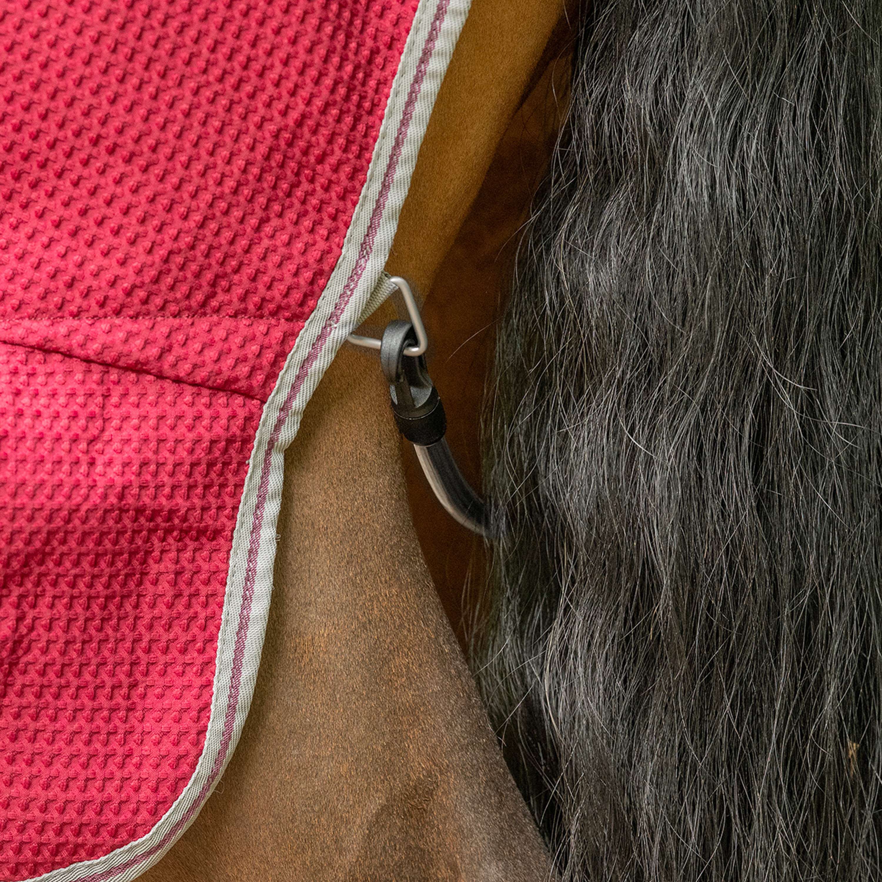 Velder Horsewear Premium Pony Waffle Cooler Rug Maulbeeren Rot