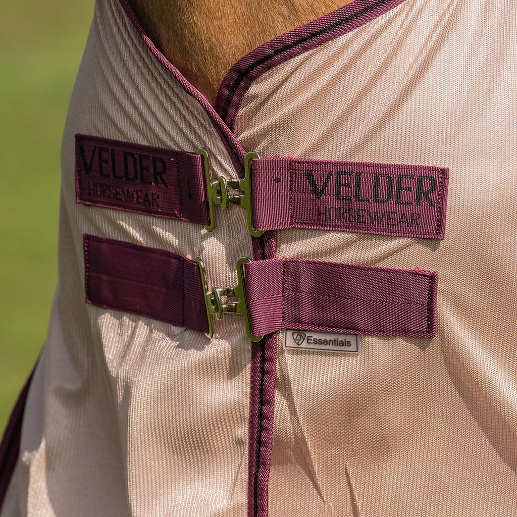 Velder Horsewear Essentials Pony Fliegendecke Mesh mit Halsteil Earth Grey