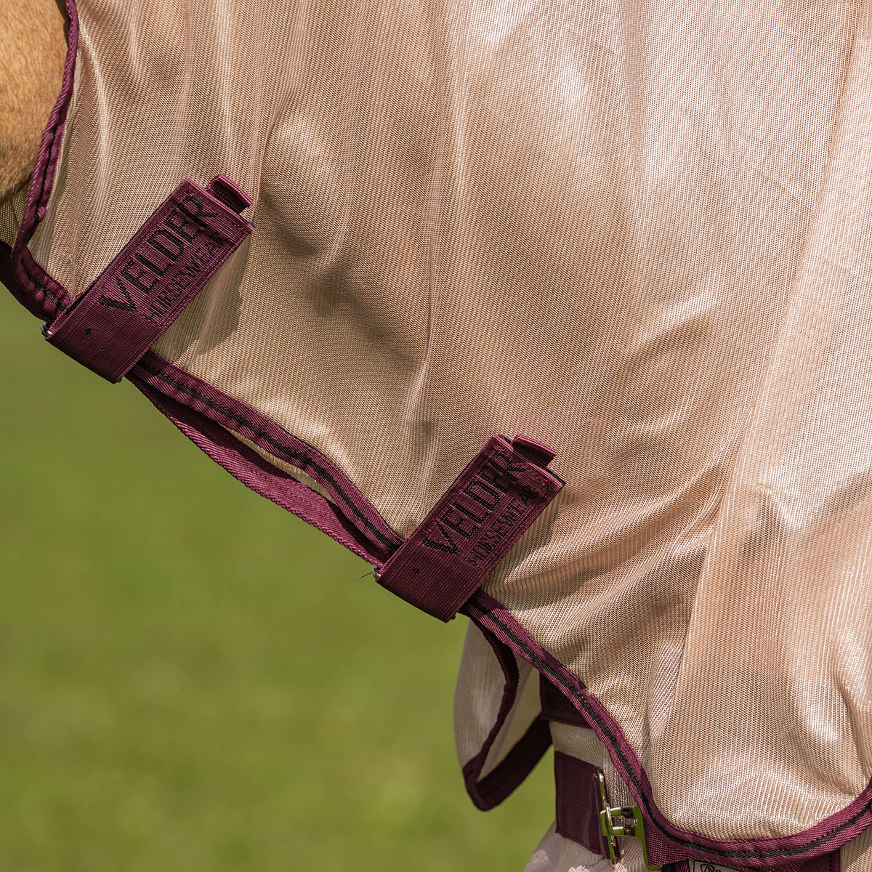 Velder Horsewear Essentials Pony Fliegendecke Mesh mit Halsteil Earth Grey
