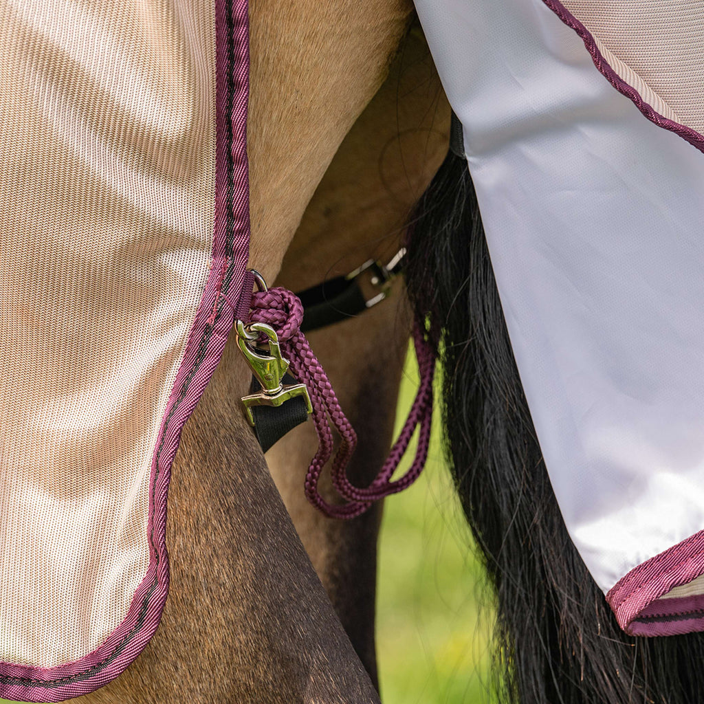 Velder Horsewear Essentials Pony Fliegendecke Mesh mit Halsteil Earth Grey