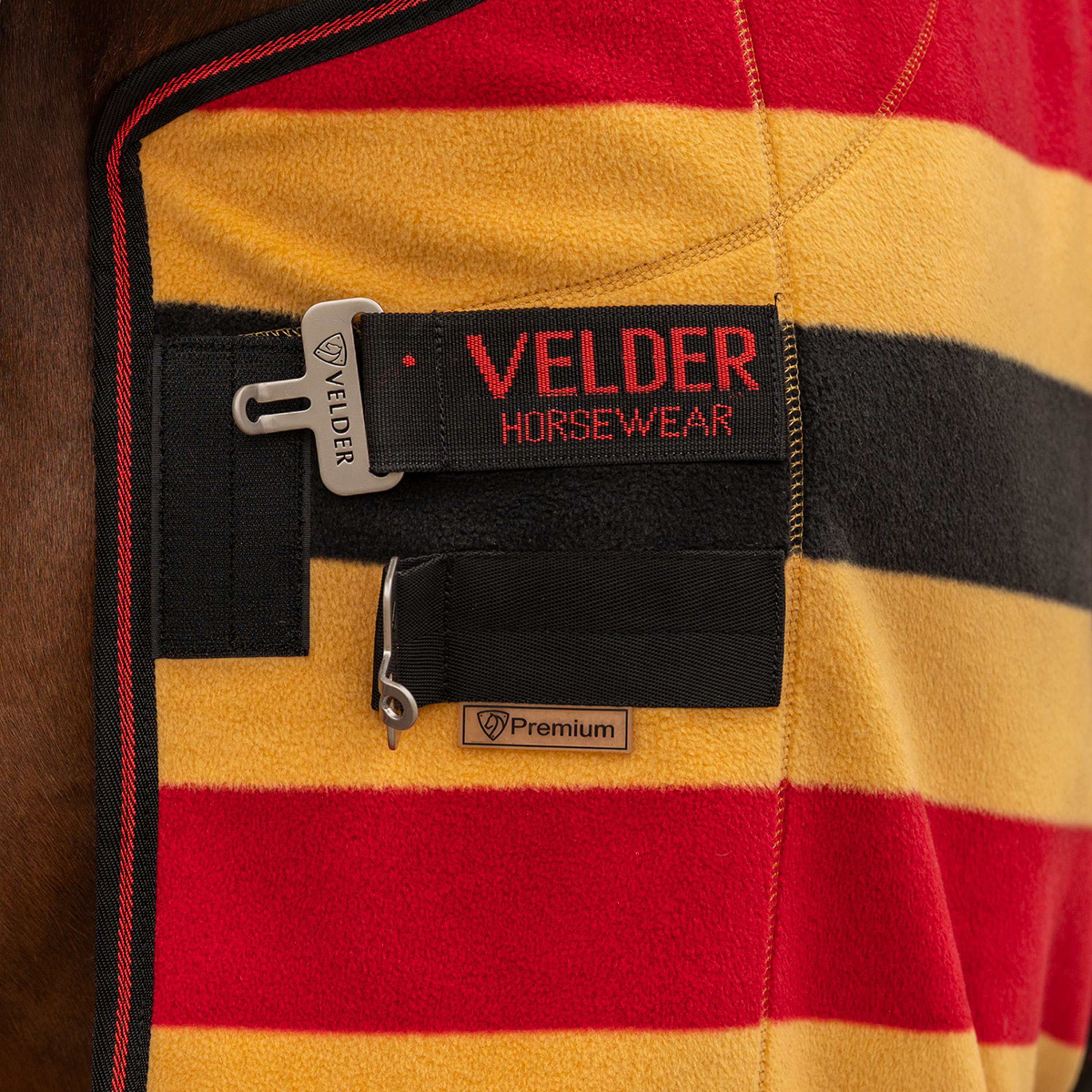 Velder Horsewear Premium Pony Deluxe Fleece Cooler Rug Schwarz/Gelb
