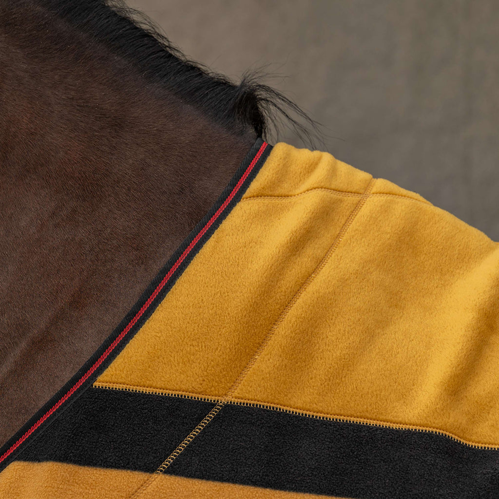 Velder Horsewear Premium Pony Deluxe Fleece Cooler Rug Schwarz/Gelb