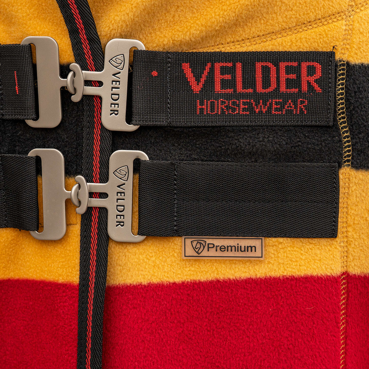 Velder Horsewear Deluxe Fleece Cooler Rug Schwarz/Gelb