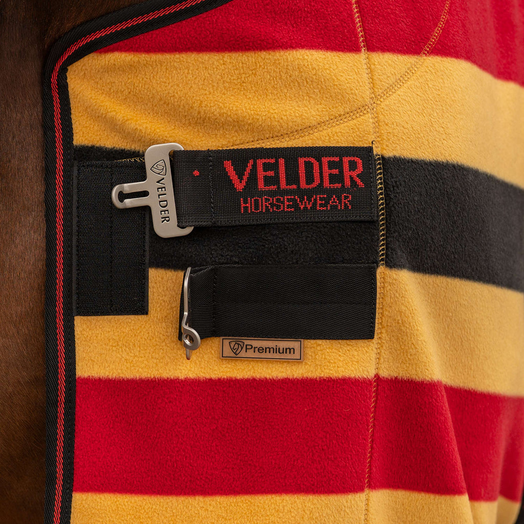 Velder Horsewear Premium Deluxe Fleece Cooler Rug Schwarz/Gelb