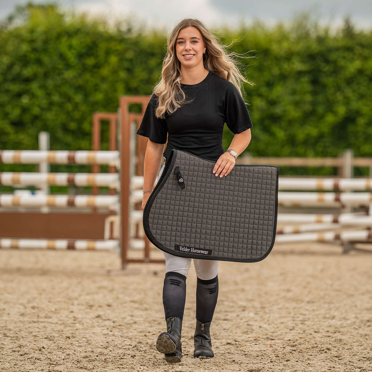 Velder Horsewear Premium Schabracke Bamboo Springen Schwarz