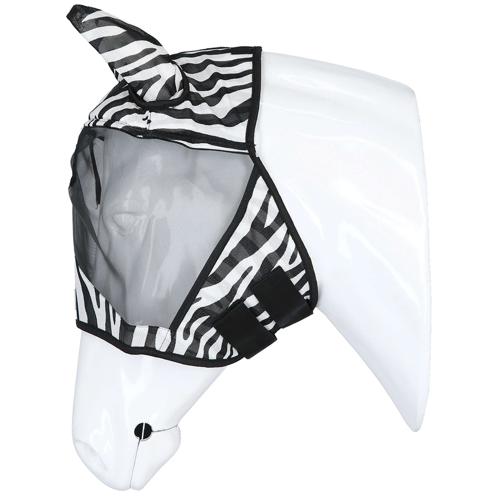 Velder Horsewear Essentials Fliegenmaske Zebra mit Ohren Schwarz/Weiß