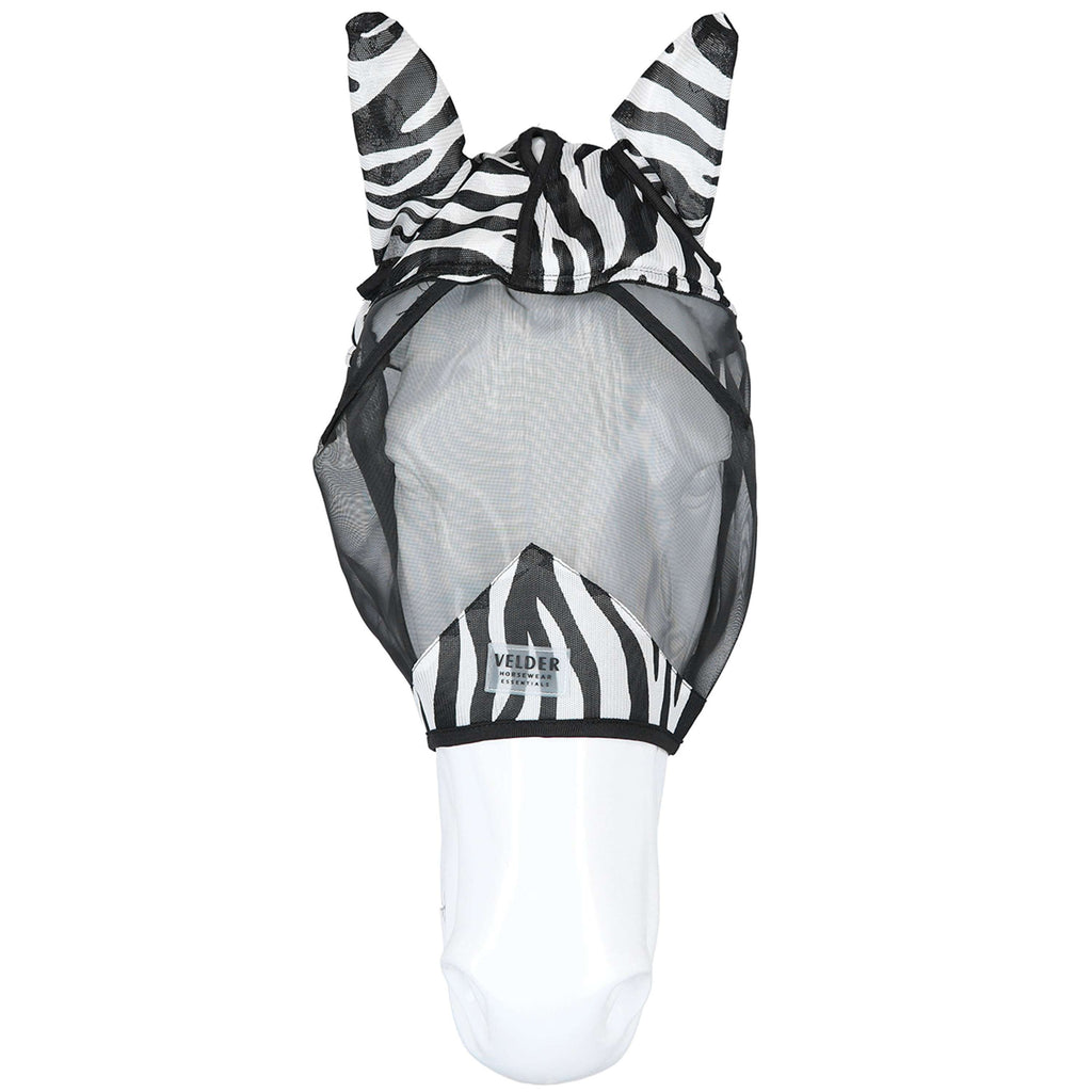 Velder Horsewear Essentials Fliegenmaske Zebra mit Ohren Schwarz/Weiß