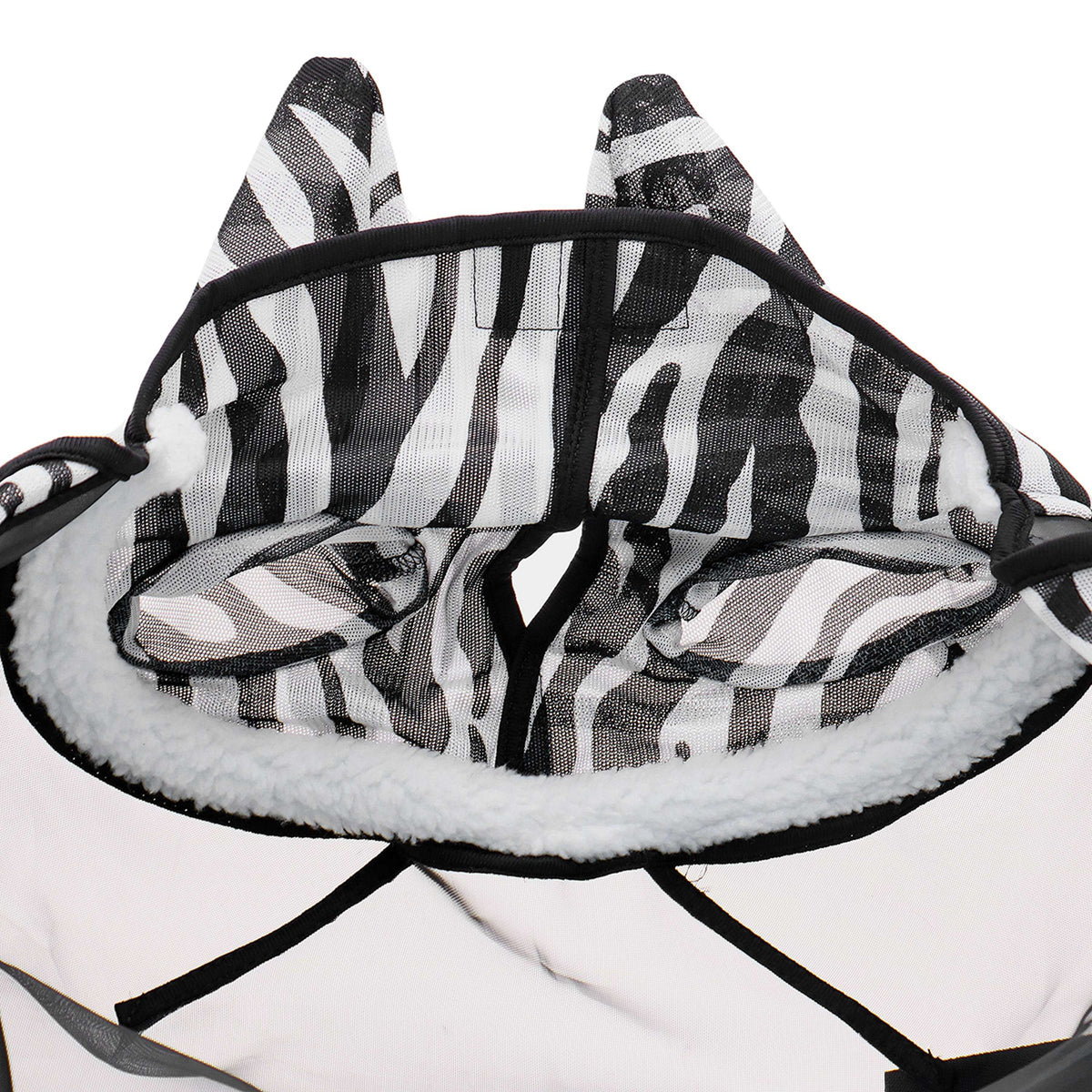 Velder Horsewear Essentials Fliegenmaske Zebra mit Ohren Schwarz/Weiß
