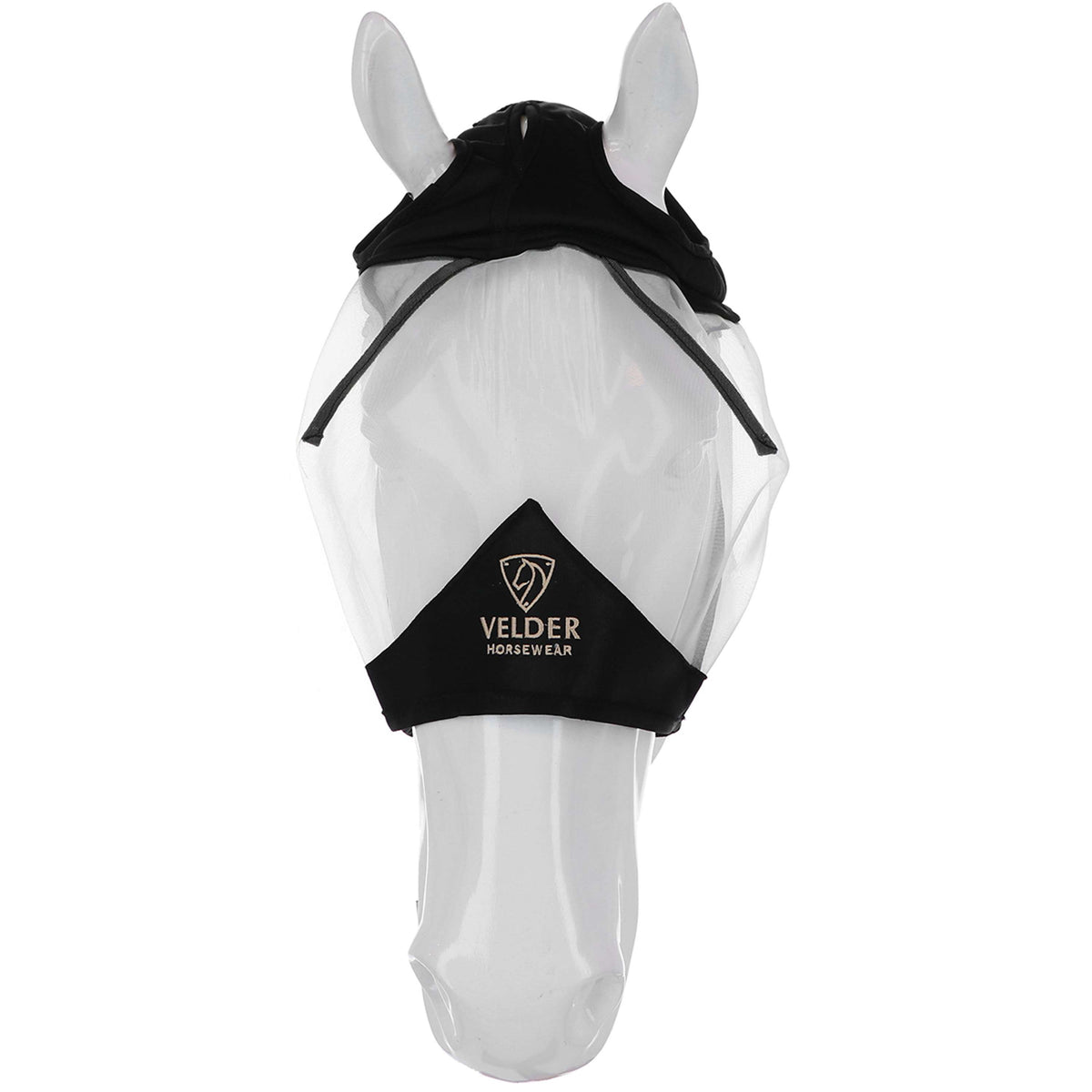 Velder Horsewear Premium Fliegenmaske Ohne Ohren Schwarz