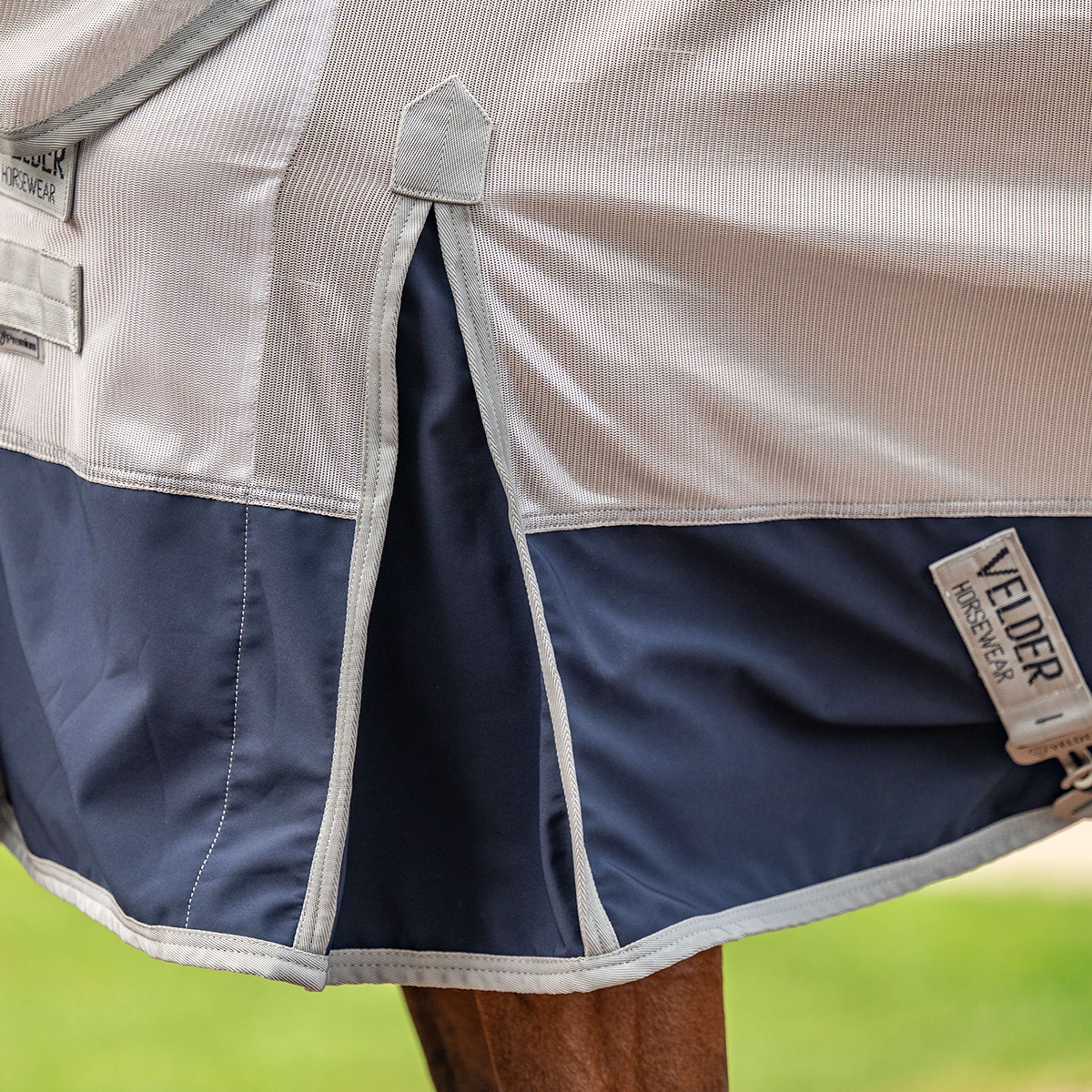Velder Horsewear Premium Pony Fliegendecke Rainless Fall Navy/Pearl Silver