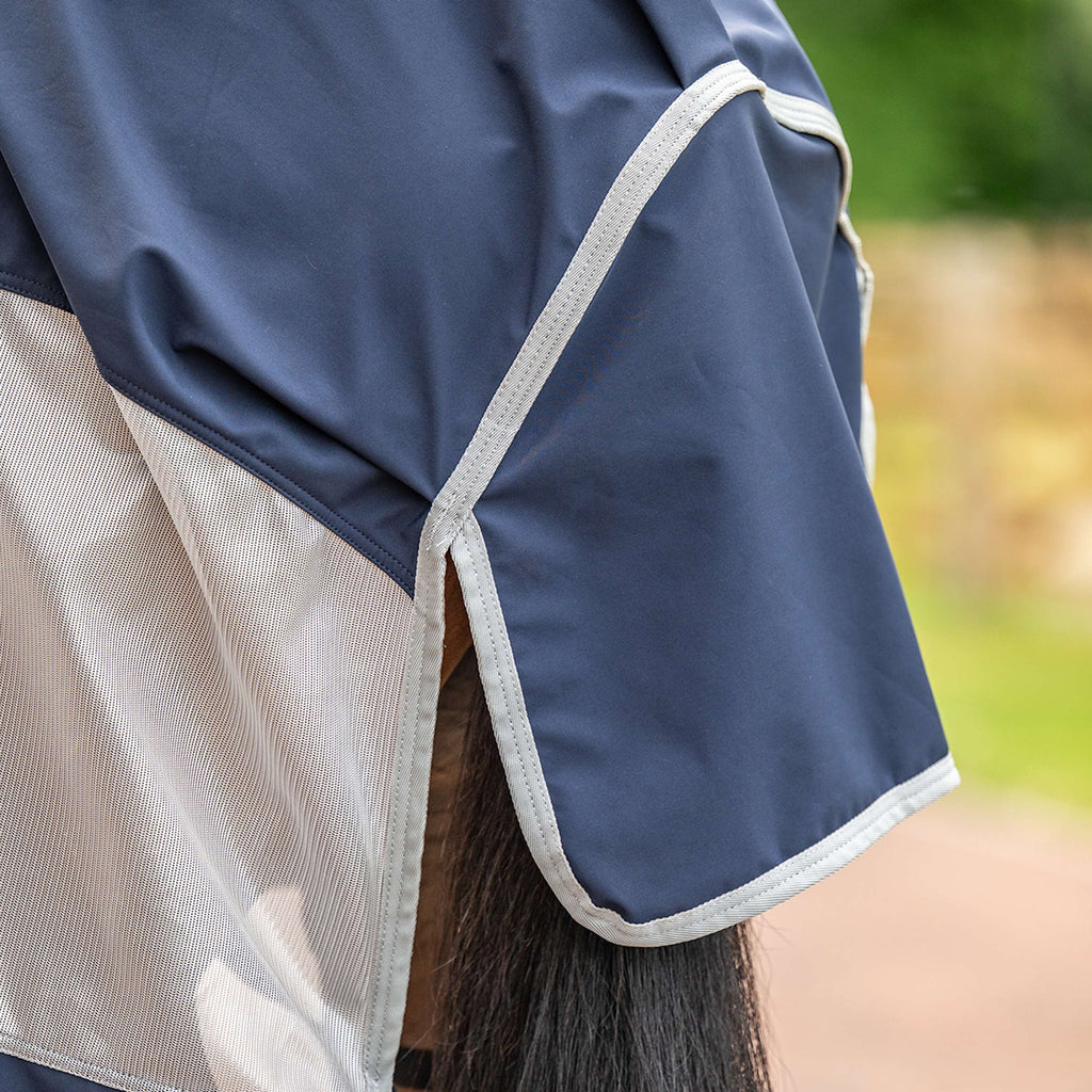 Velder Horsewear Premium Pony Fliegendecke Rainless Fall Navy/Pearl Silver