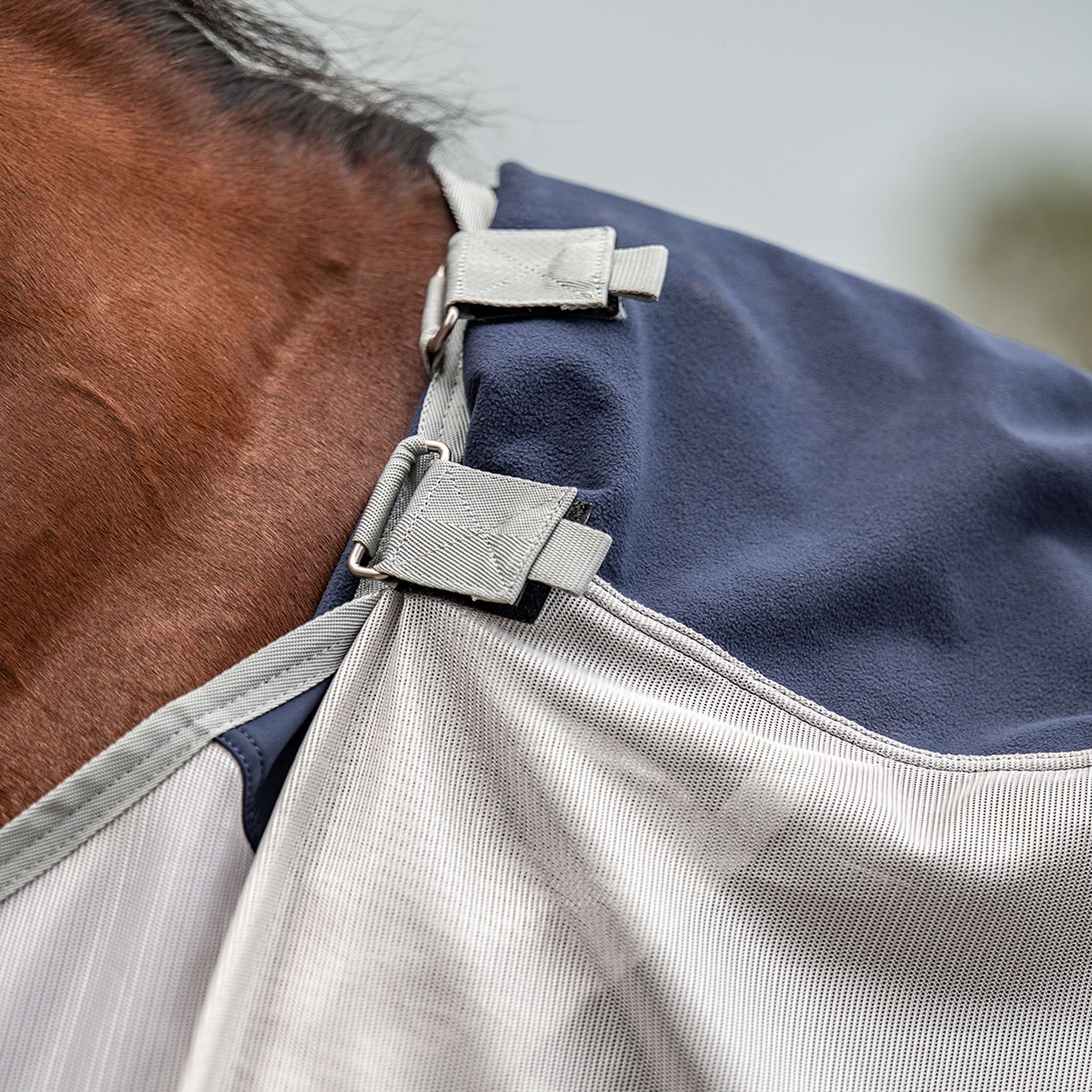 Velder Horsewear Premium Pony Fliegendecke Rainless Fall Navy/Pearl Silver