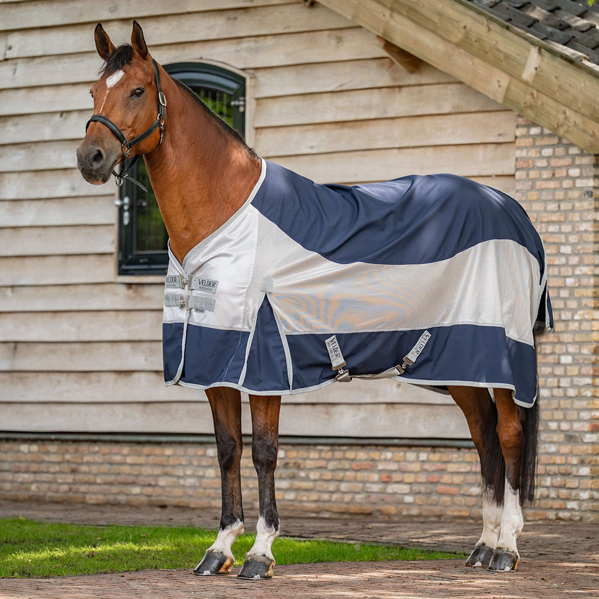 Velder Horsewear Fliegendecke Rainless Fall Navy/Pearl Silver