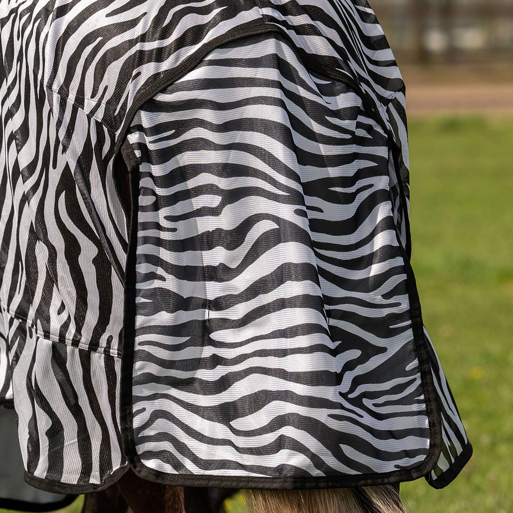 Velder Horsewear Essentials Pony Fliegendecke mit Halsteil Zebra Schwarz/Weiß