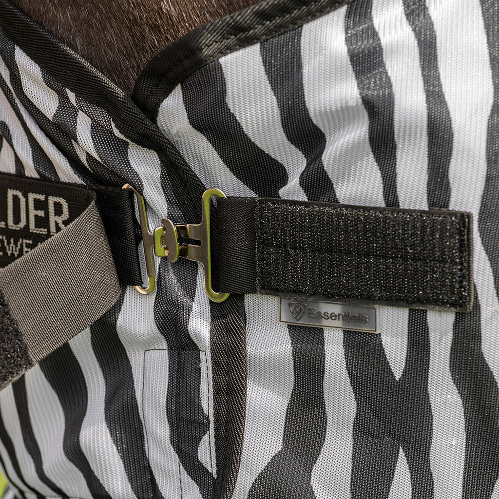 Velder Horsewear Essentials Pony Fliegendecke mit Halsteil Zebra Schwarz/Weiß