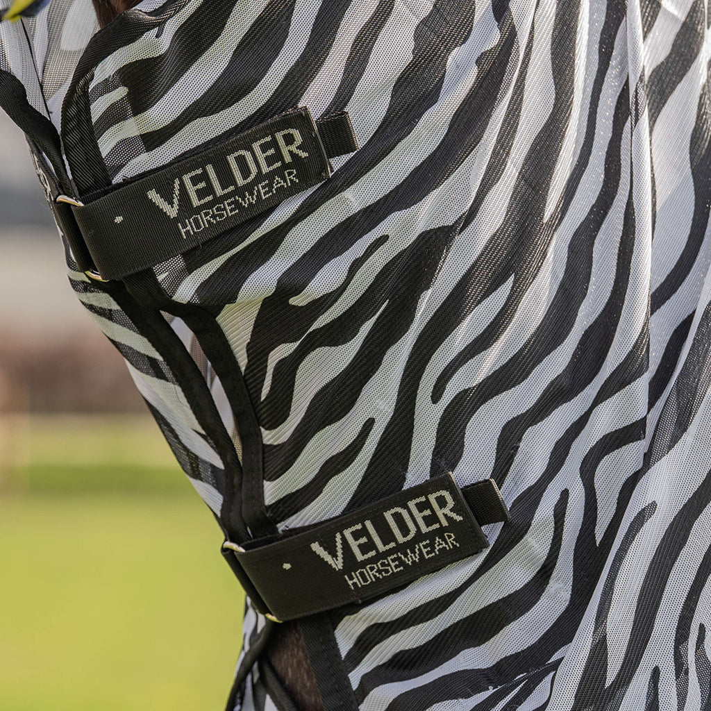 Velder Horsewear Essentials Pony Fliegendecke mit Halsteil Zebra Schwarz/Weiß