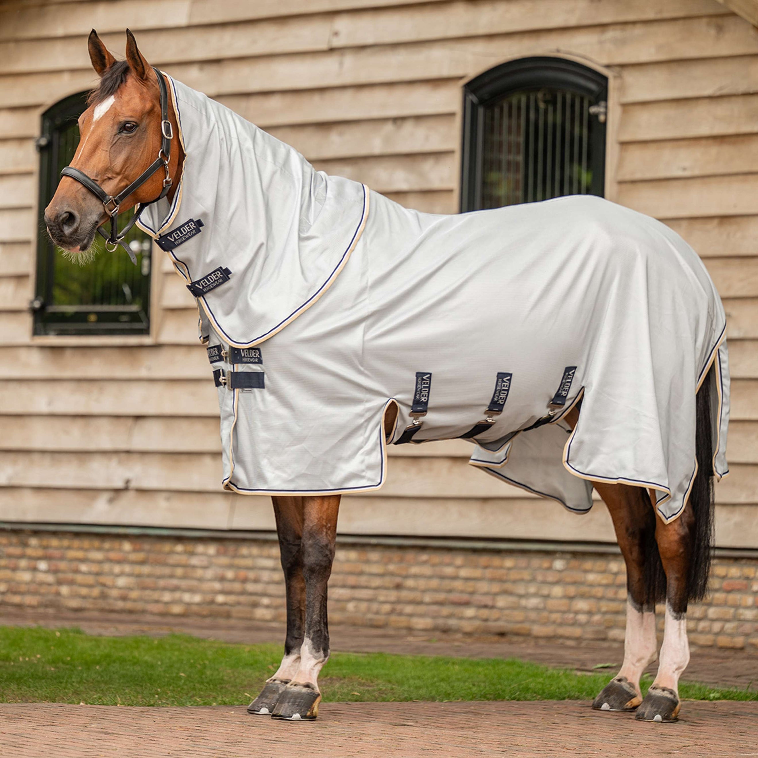 Velder Horsewear Premium Fliegendecke Pearl Grey Velder Horsewear Premium Fliegendecke Pearl Grey