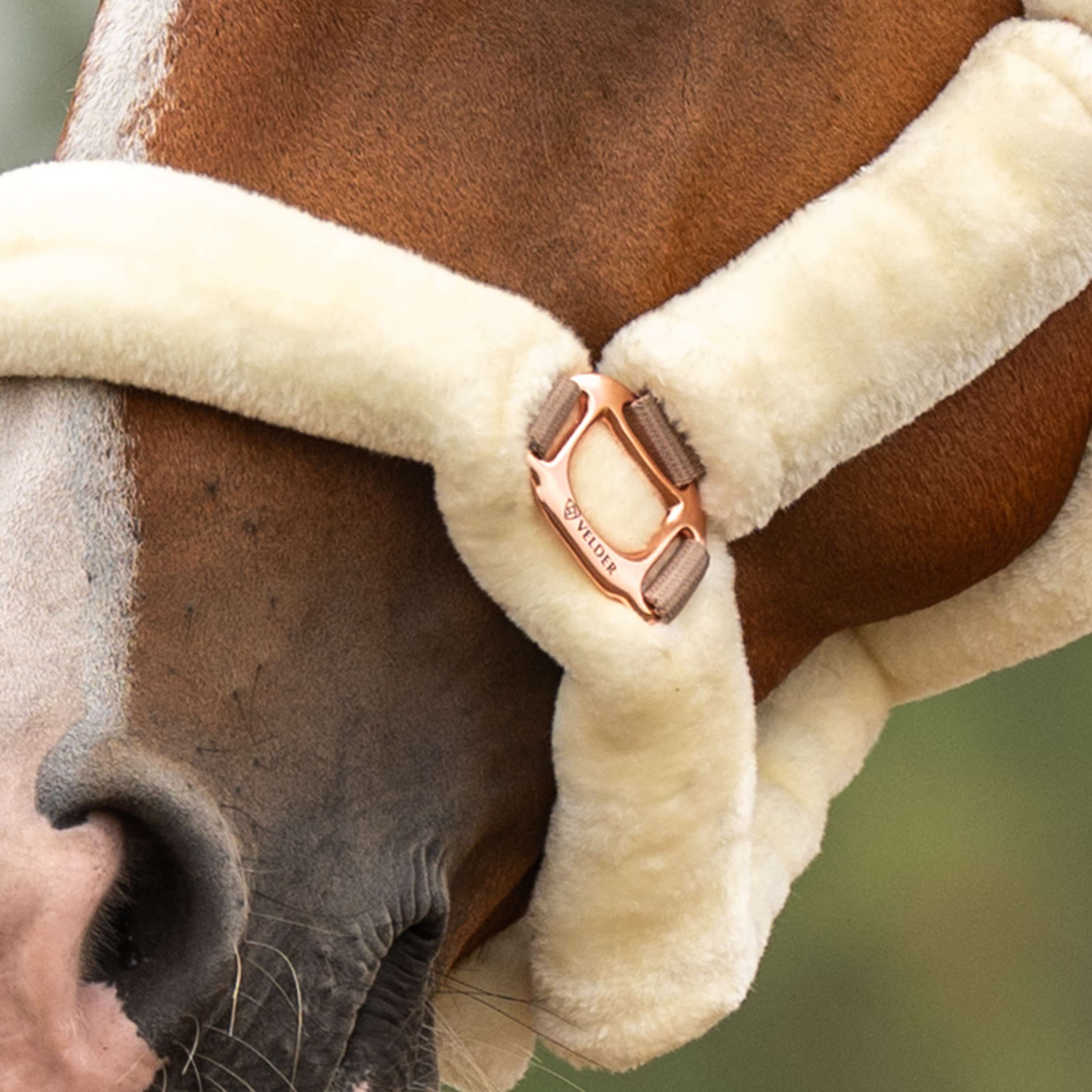 Velder Horsewear Premium Halfter Comfort Fur Natural/Rosé