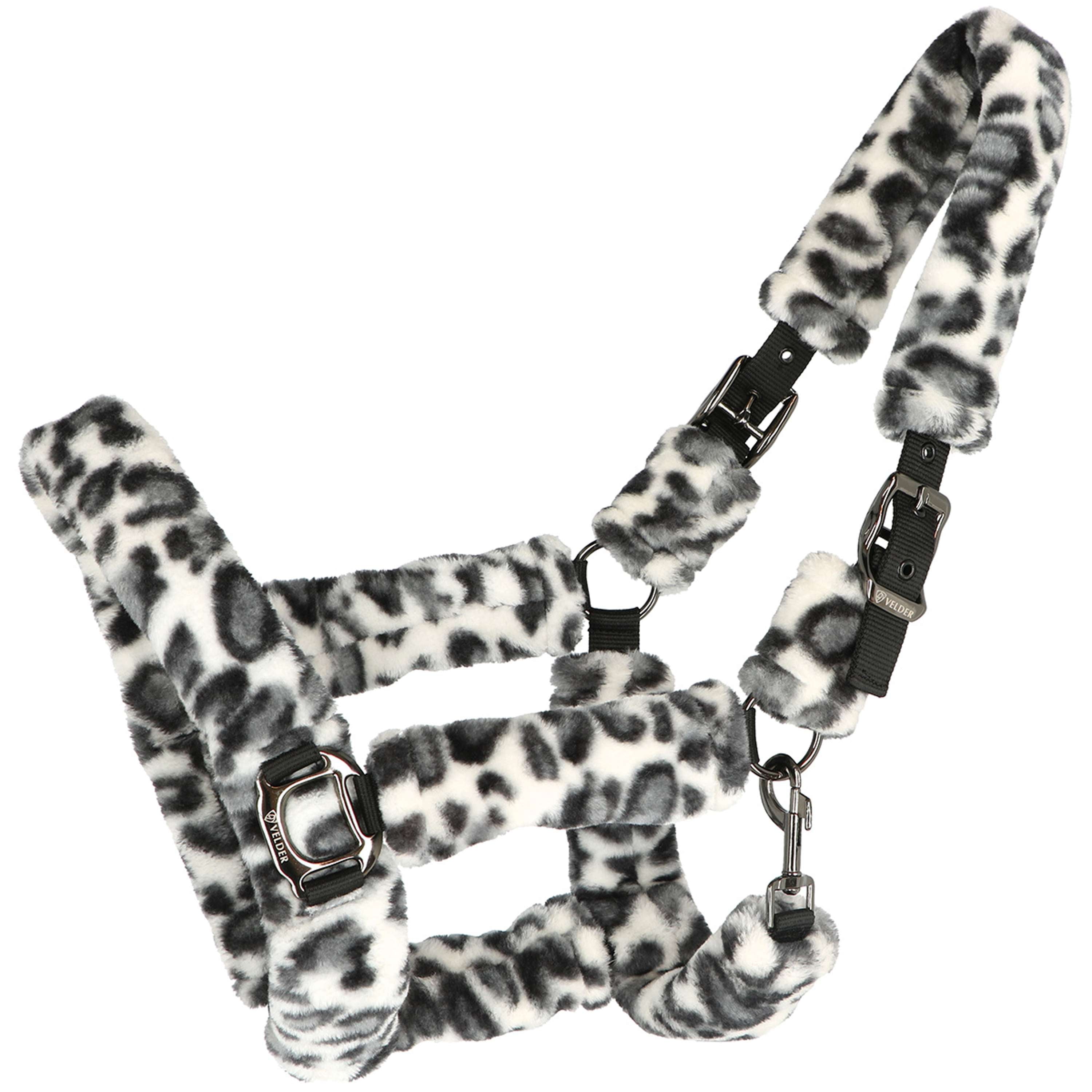 Velder Horsewear Premium Halfter Comfort Fur Snow Leopard Grau