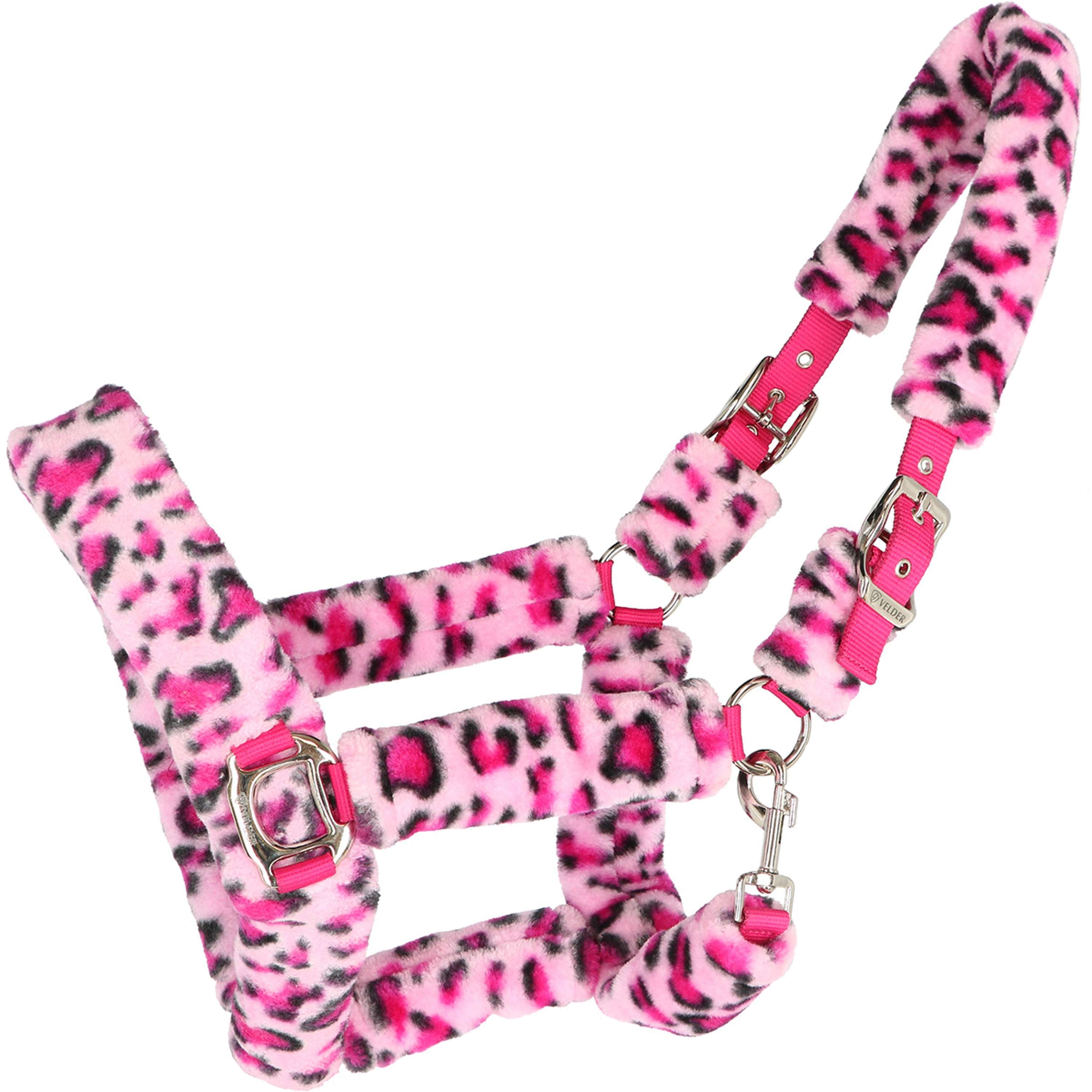 Velder Horsewear Premium Halfter Comfort Fur Snow Leopard Rosa