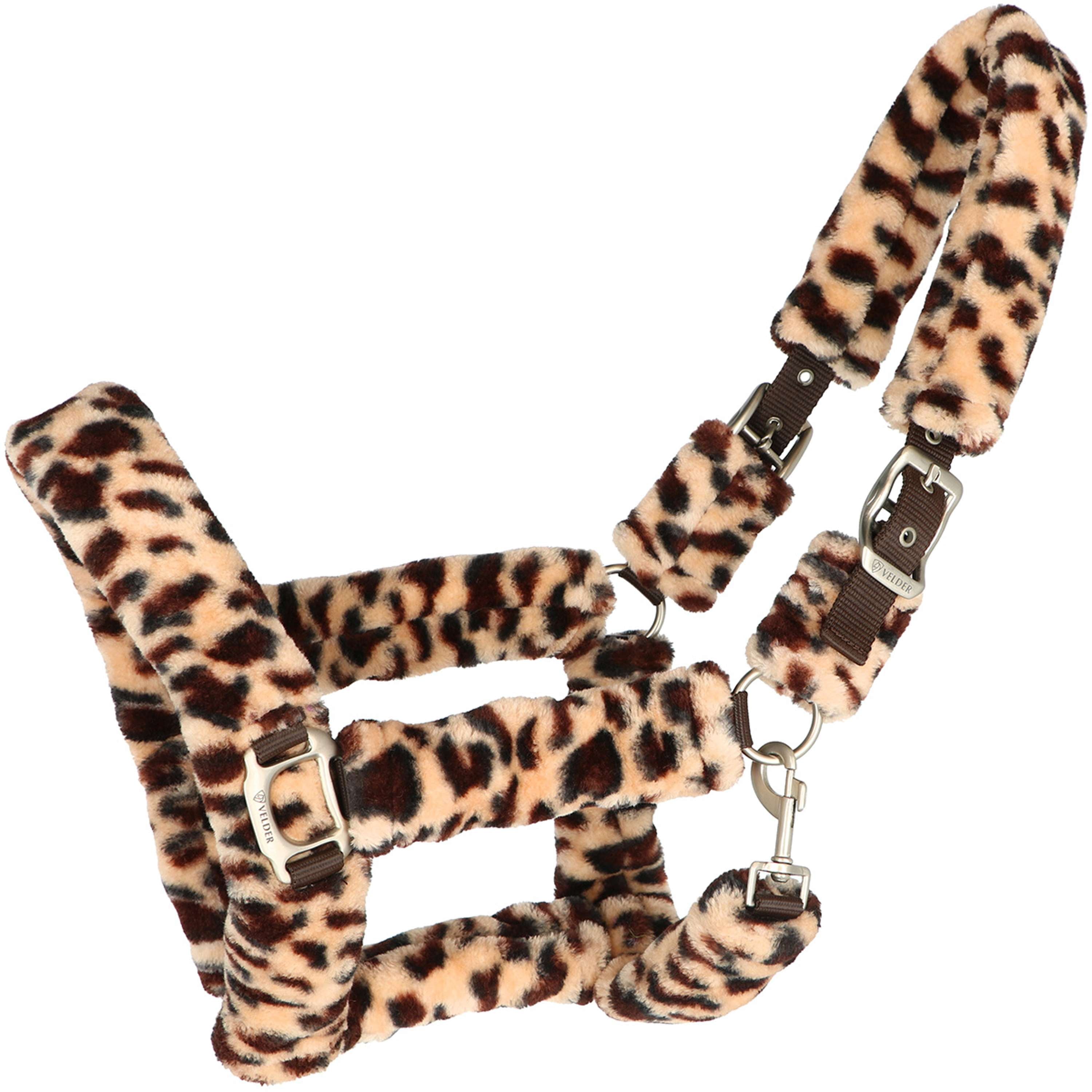 Velder Horsewear Premium Halfter Comfort Fur Snow Leopard Braun