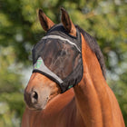 Agradi Horse Fliegenmaske Fine Mesh mit Ohrausschnitt Schwarz