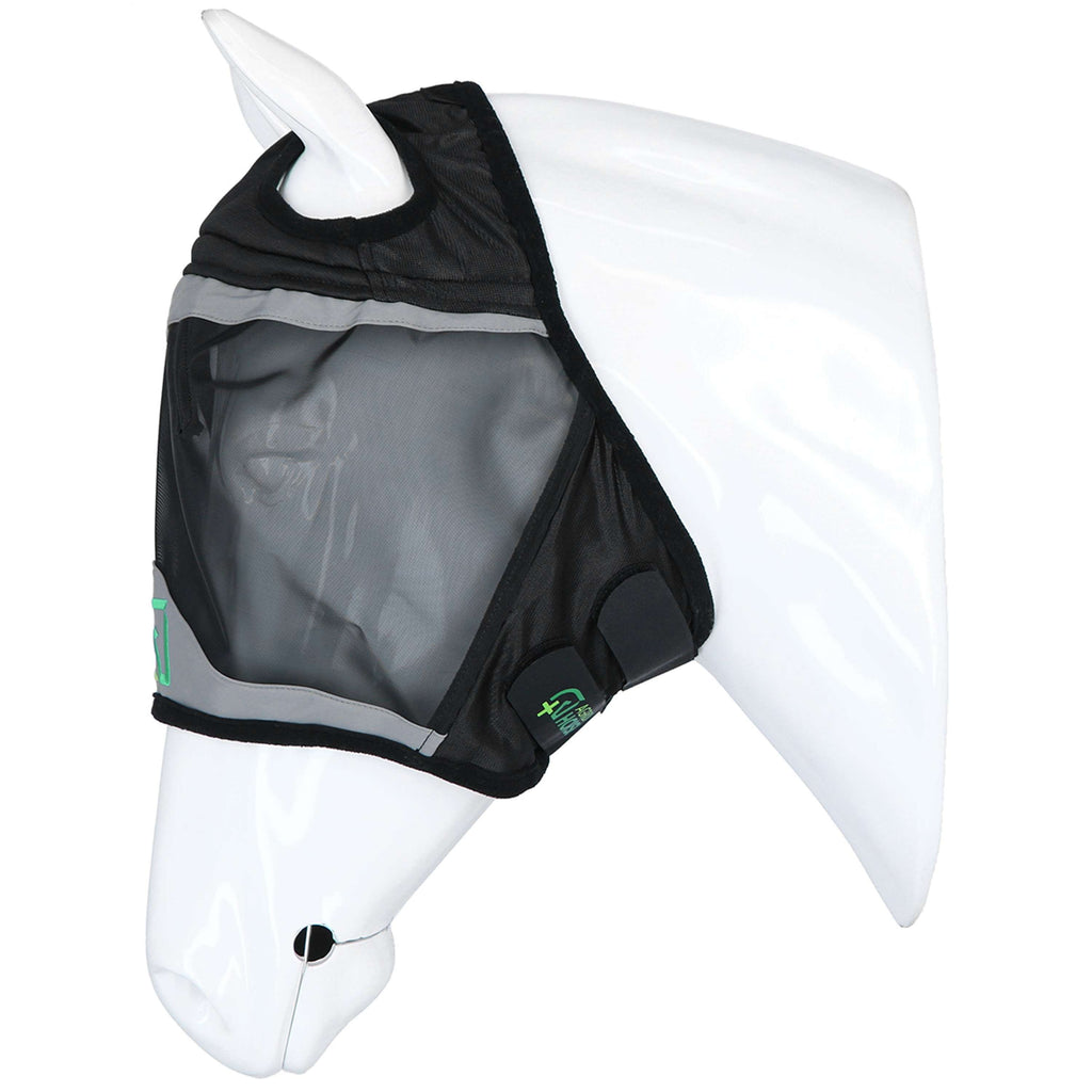 Agradi Horse Fliegenmaske Fine Mesh mit Ohrausschnitt Schwarz