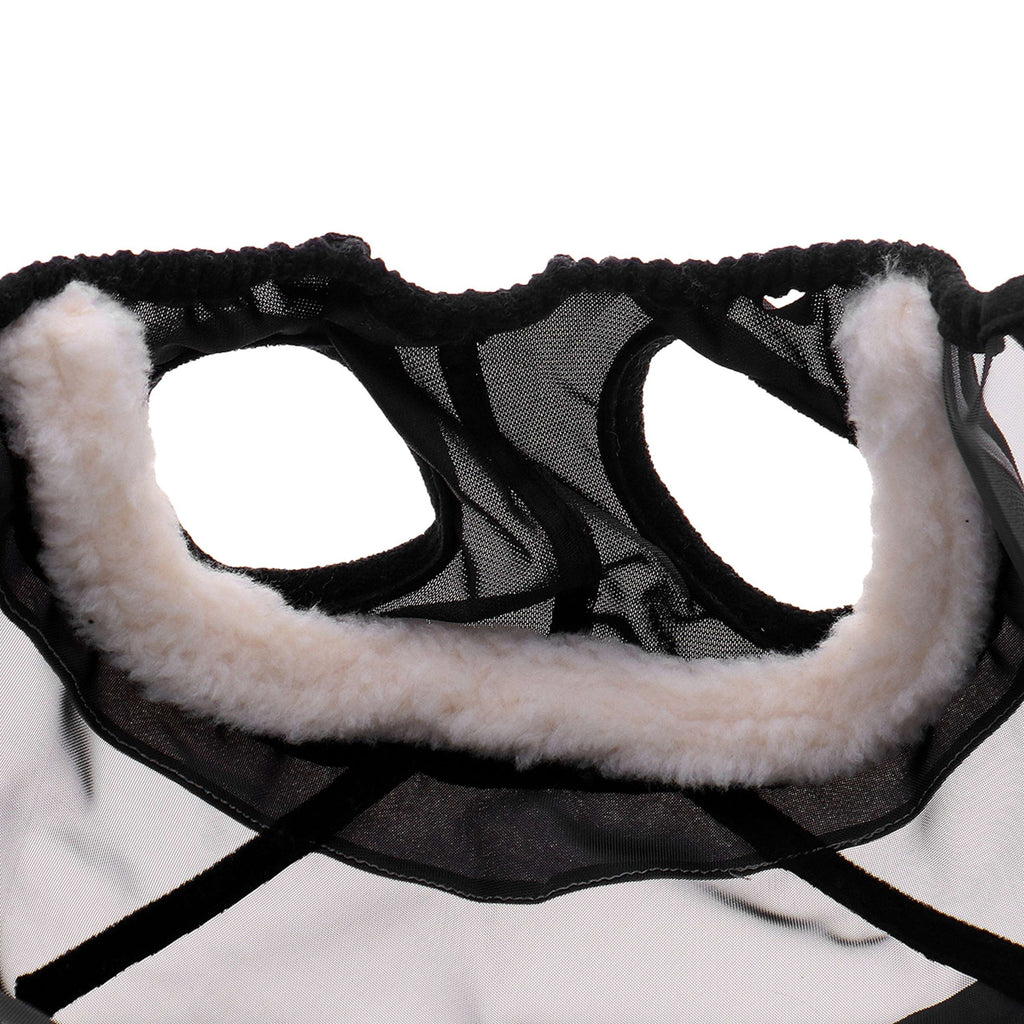 Agradi Horse Fliegenmaske Fine Mesh mit Ohrausschnitt Schwarz