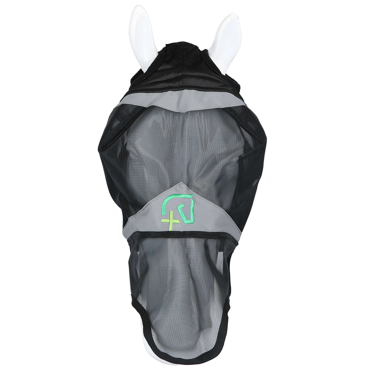 Agradi Horse Fliegenmaske Fine Mesh mit Ohrausschnitt und Nase Schwarz