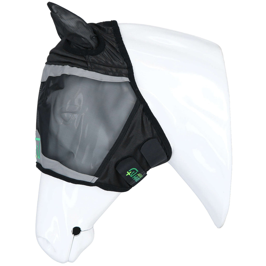 Agradi Horse Fliegenmaske Fine Mesh mit Ohren Schwarz