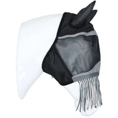 Agradi Horse Fliegenmaske Fine Mesh mit Ohren und Fransen Schwarz