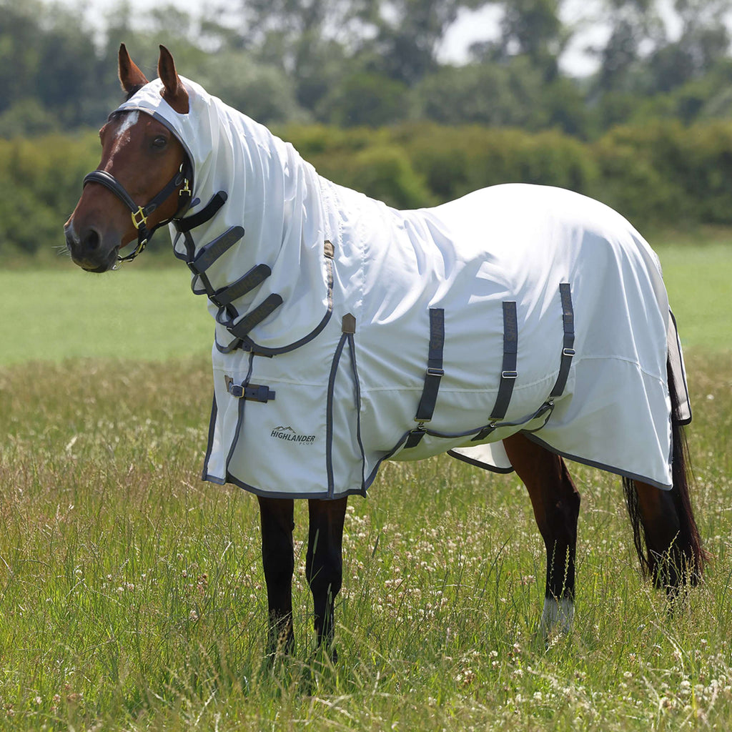 Highlander Plus by Shires Ekzemerdecke Sweet-Itch Combo Weiß/Airforce