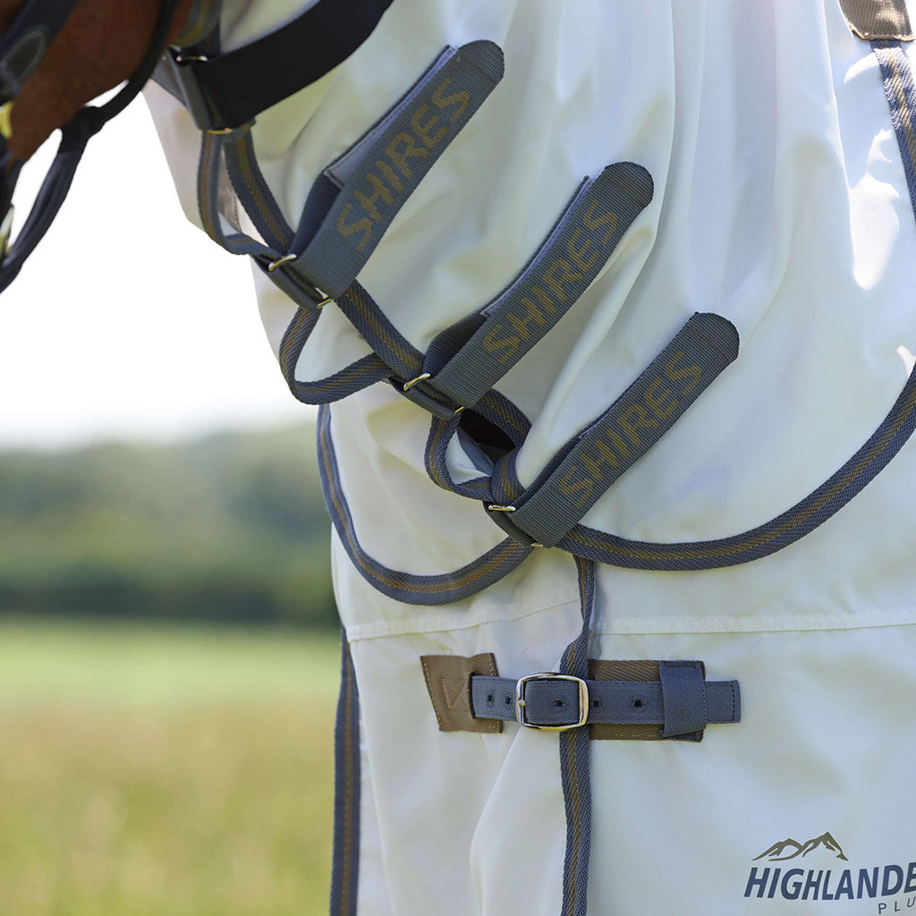 Highlander Plus by Shires Ekzemerdecke Sweet-Itch Combo Weiß/Airforce