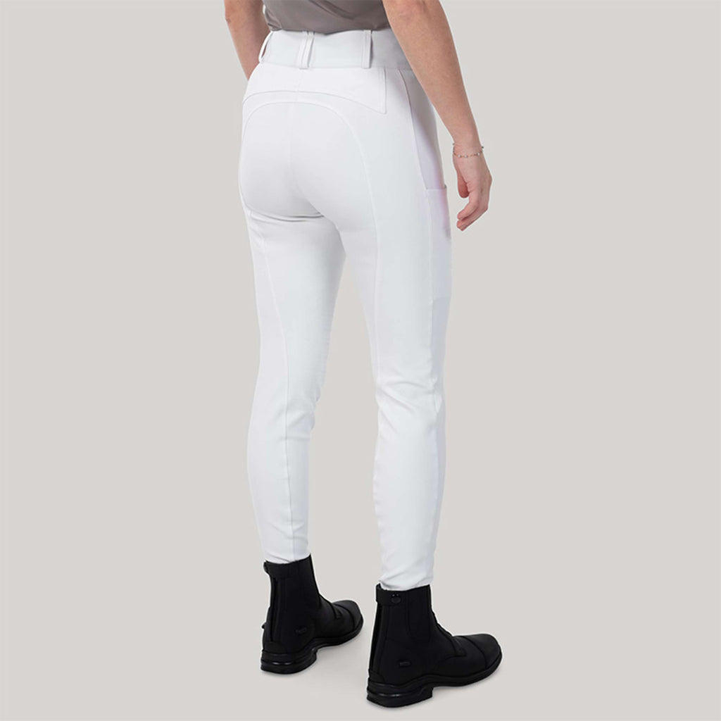 Elvera Equestrian Reithose Sensitive Pro Half Seat Weiß