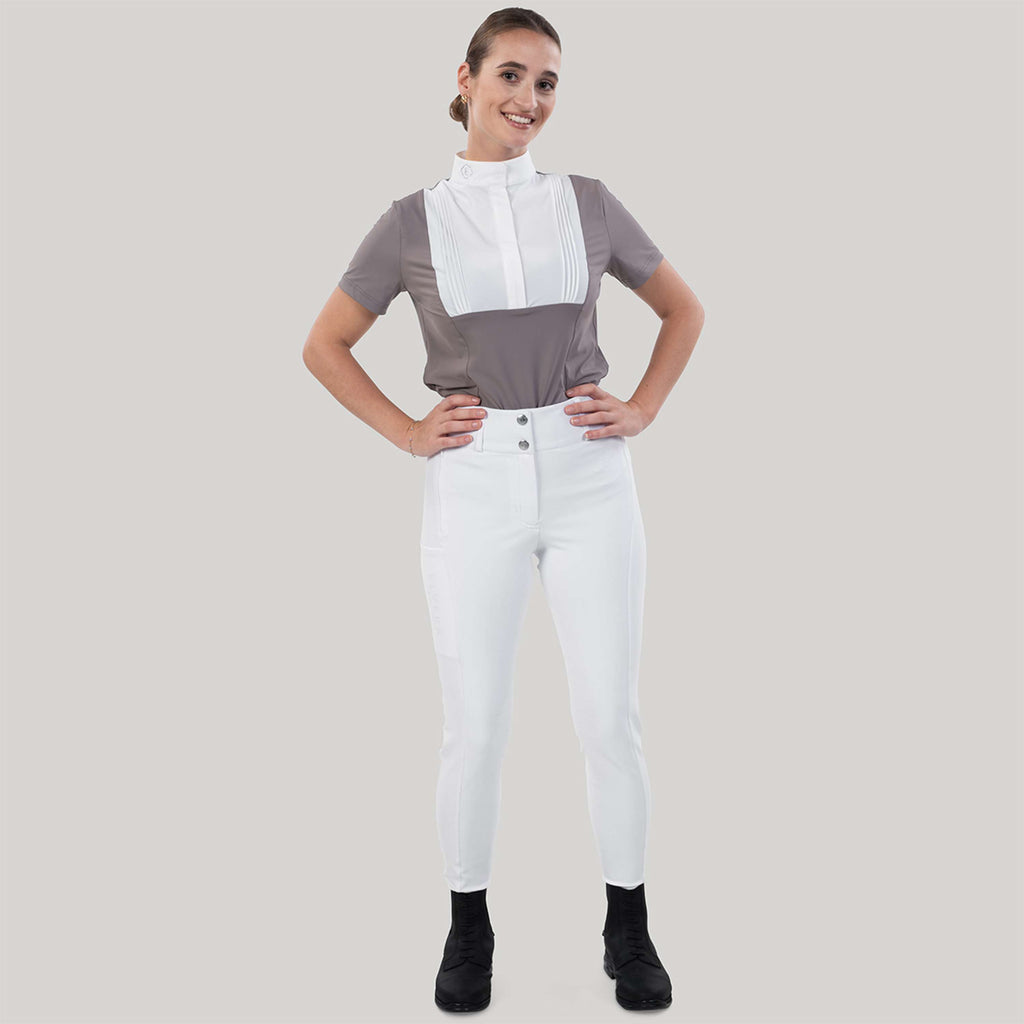 Elvera Equestrian Reithose Sensitive Pro Half Seat Weiß