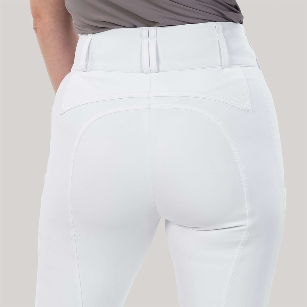 Elvera Equestrian Reithose Sensitive Pro Half Seat Weiß