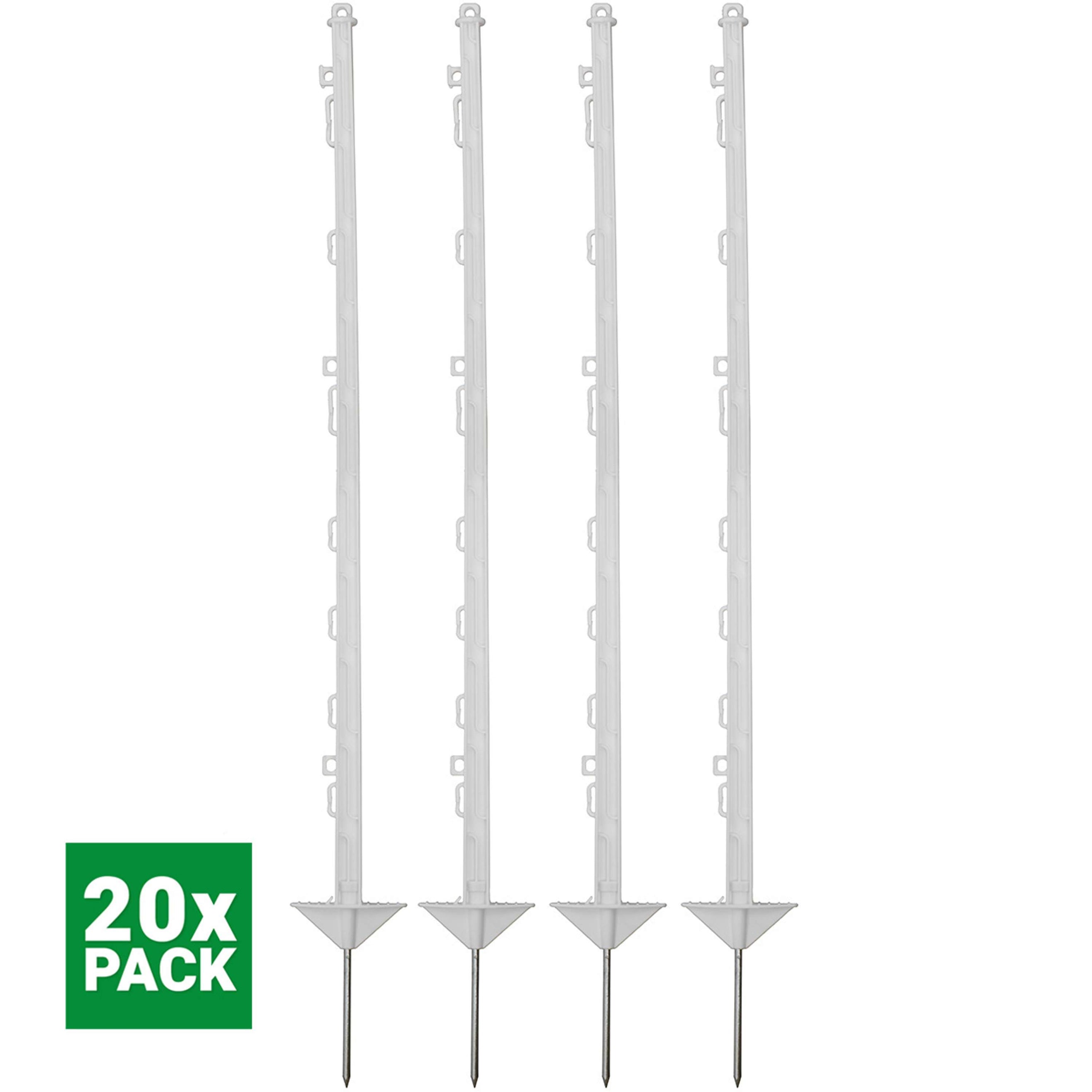 Agradi Power Weidepfahl Classic Doppel 105cm 20 Stück Weiß Agradi Power Weidepfahl Classic Doppel 105cm 20 Stück Weiß