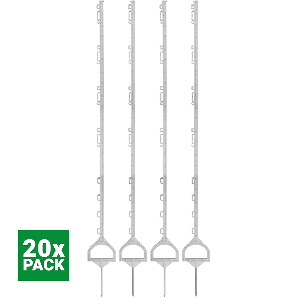 Agradi Power Weidepfahl Tritt 155cm 20 Stück Weiß