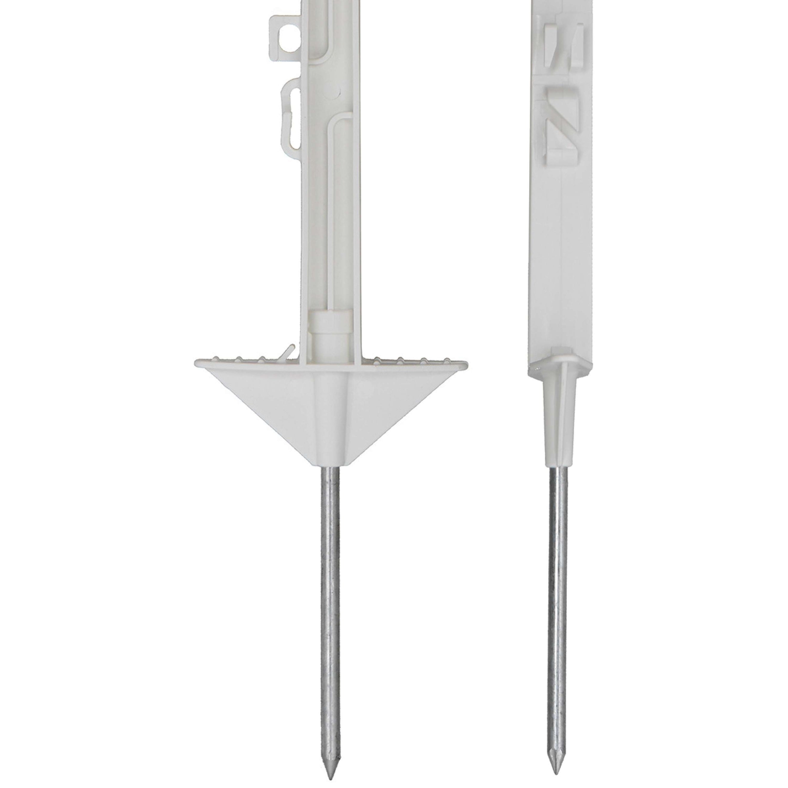 Agradi Power Weidepfahl Classic Doppel 75cm 20 Stück Weiß