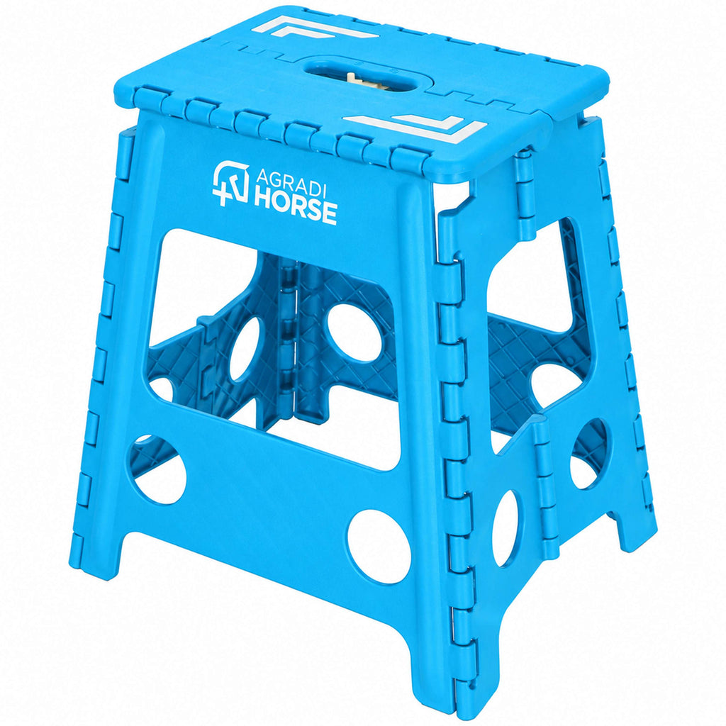 Agradi Horse Aufstiegshilfe Faltbar Blau