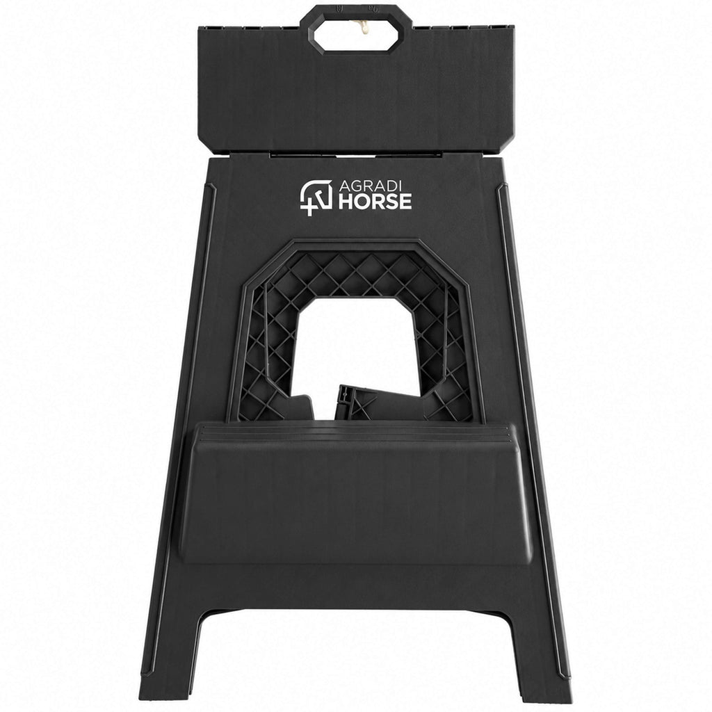 Agradi Horse Aufstiegshilfe Faltbar Schwarz