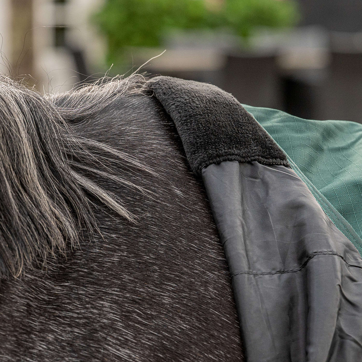 Agradi Horse Outdoordecke 1200D 300gr Reflektierende Paspelierung Grün
