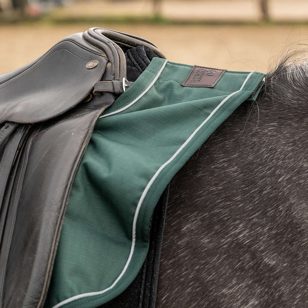 Agradi Horse Ausreitdecke 1200D Reflektierende Paspelierung Grün