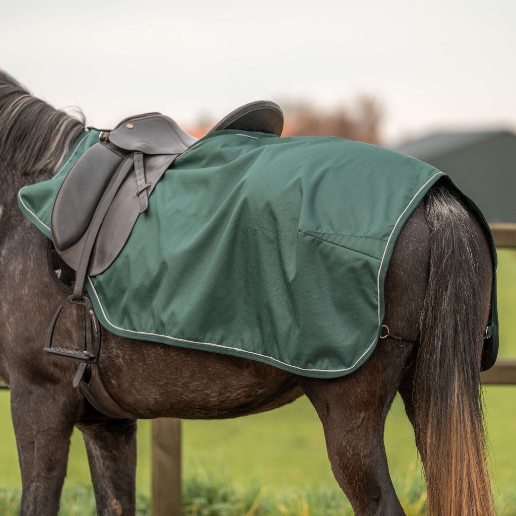 Agradi Horse Ausreitdecke 1200D Reflektierende Paspelierung Grün