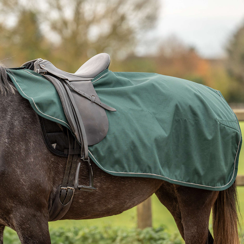 Agradi Horse Ausreitdecke 1200D Reflektierende Paspelierung Grün