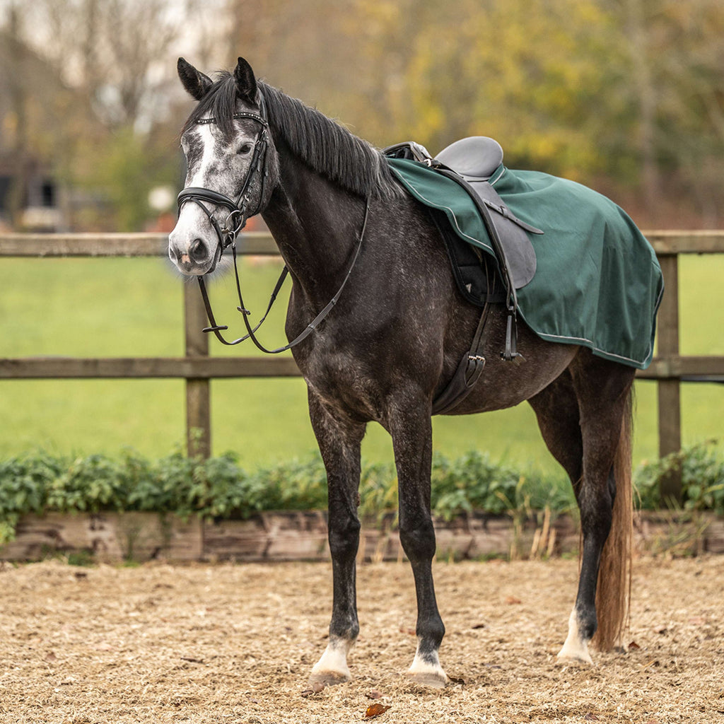 Agradi Horse Ausreitdecke 1200D Reflektierende Paspelierung Grün