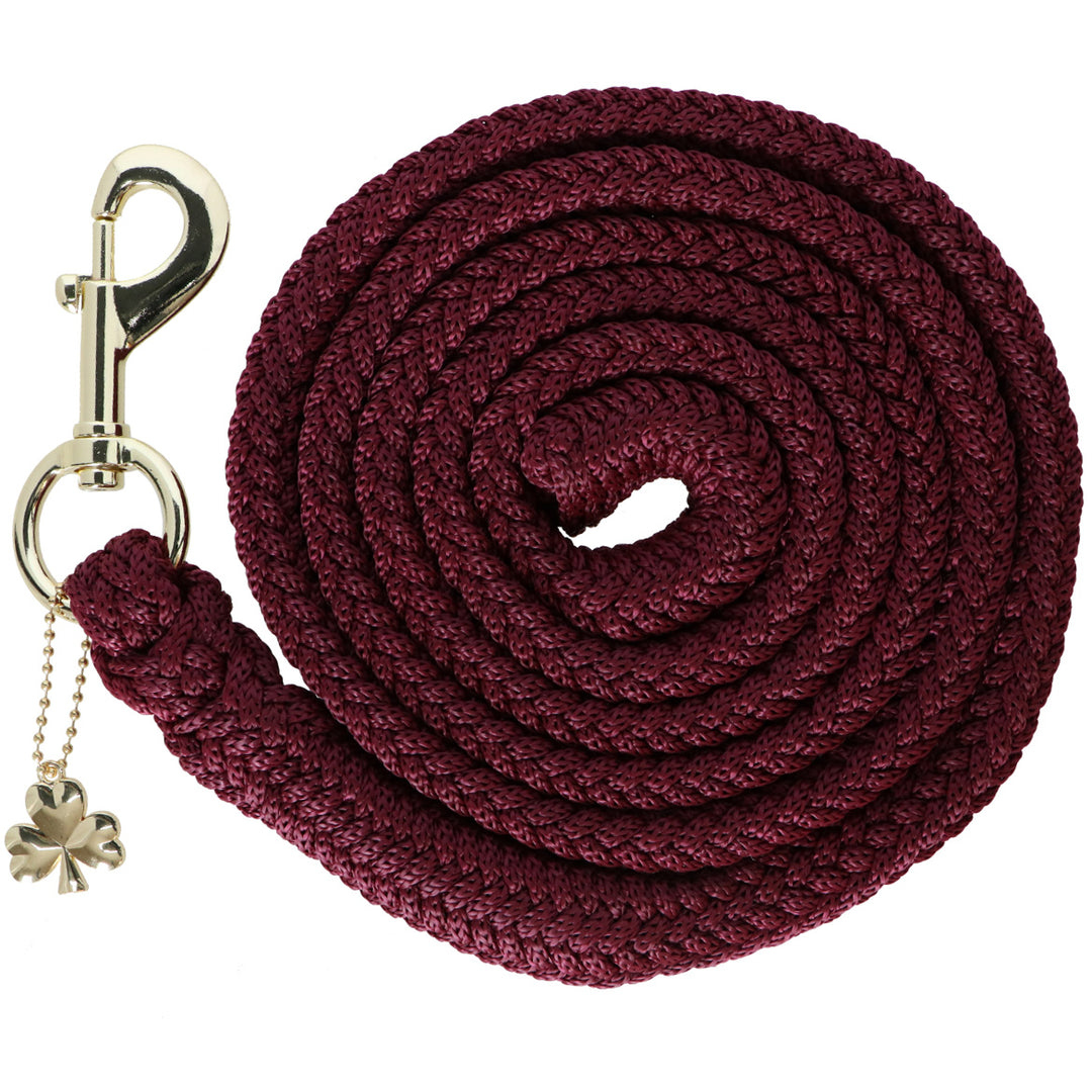 Bucas Führstrick Show-Line mit Karabinerhaken Burgunderrot